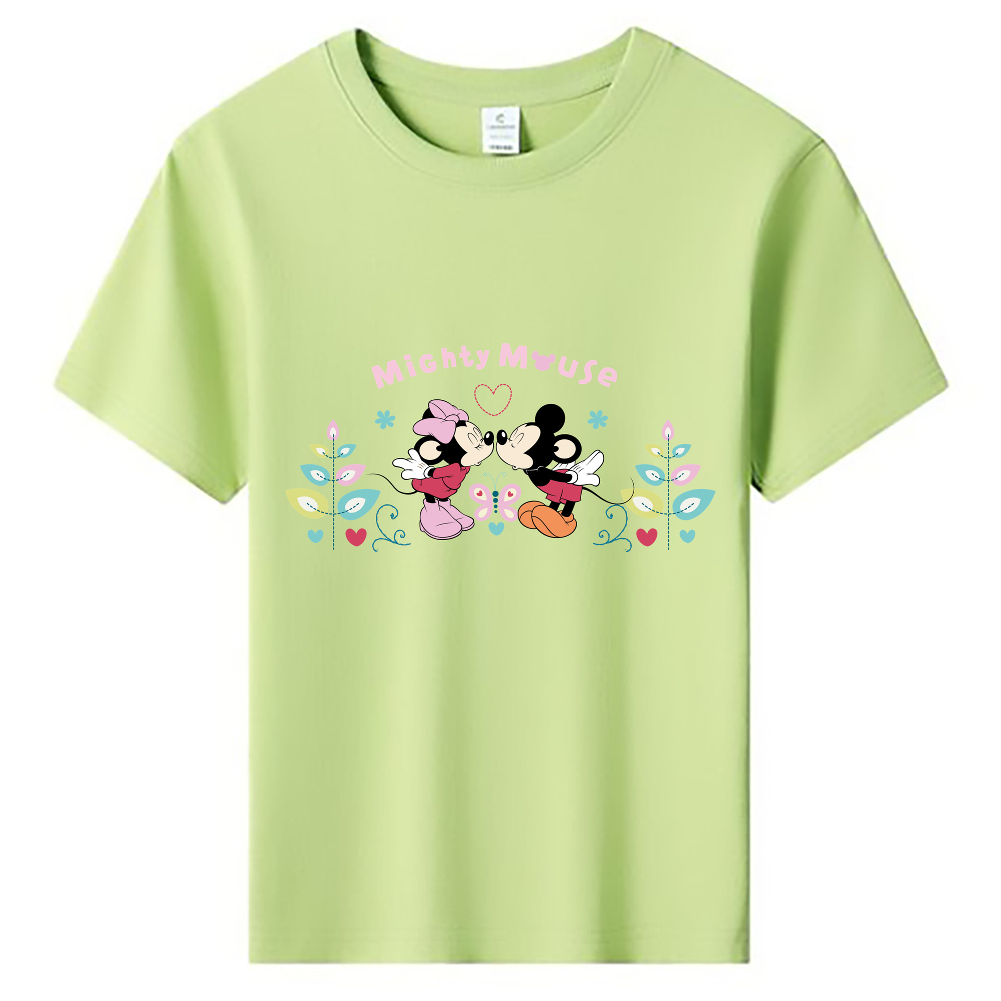 ミッキーマウス Mickey Mouse 綿100％キッズTシャツ（フロントプリント）